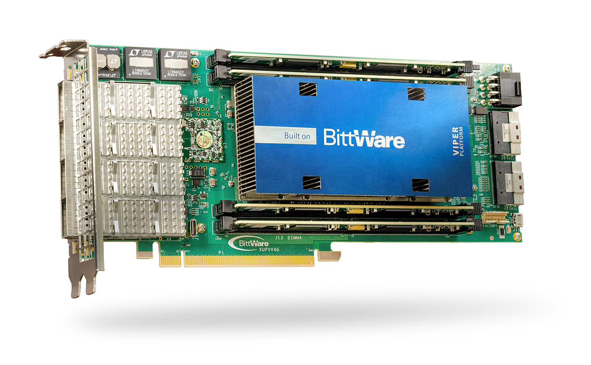BittWare XUP-VV4 3/4-Length PCIe Card with Quad QSFP and 512 